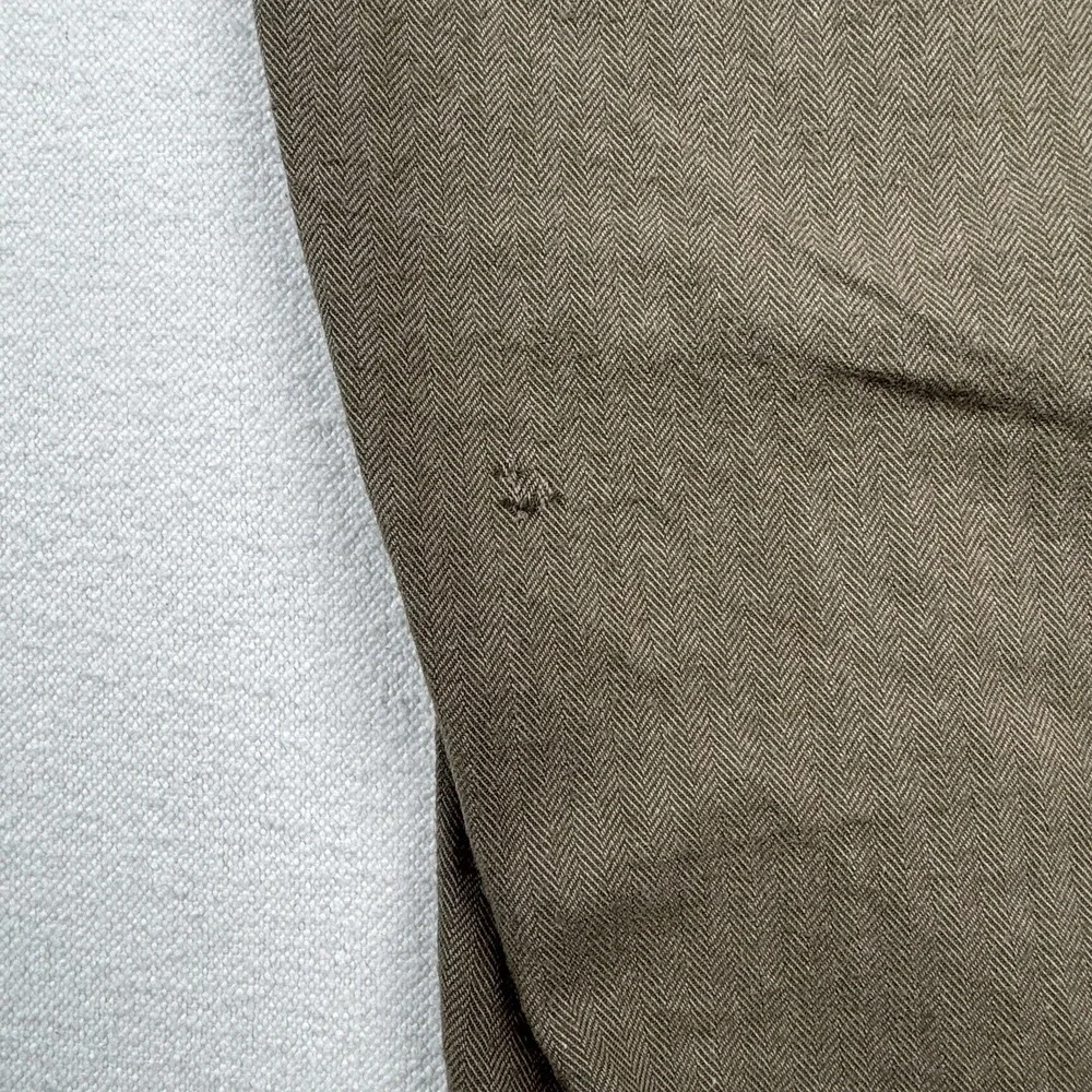 Vtg Polo Ralph Lauren Fits 36x32 Tan Herringbone Pleated Cuffed Dress Pants